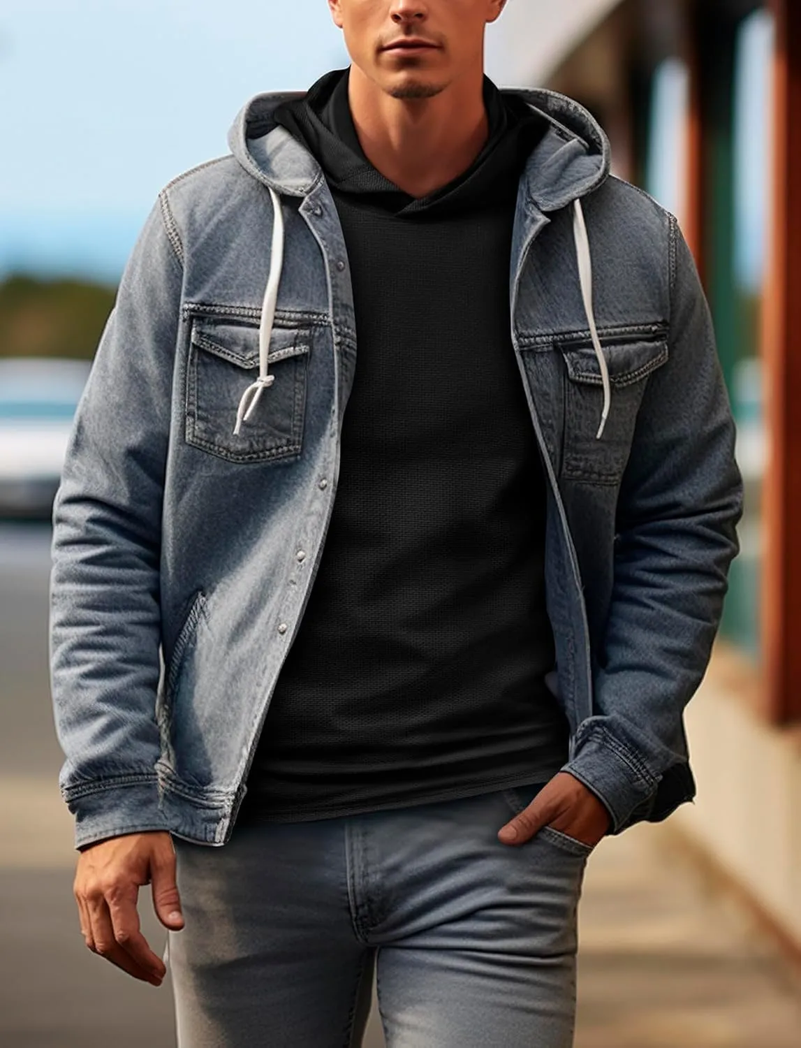 Zengjo Mens Pullover Hoodie Athletic Lightweight Hooded Workout Sweatshirt Moisture Wicking