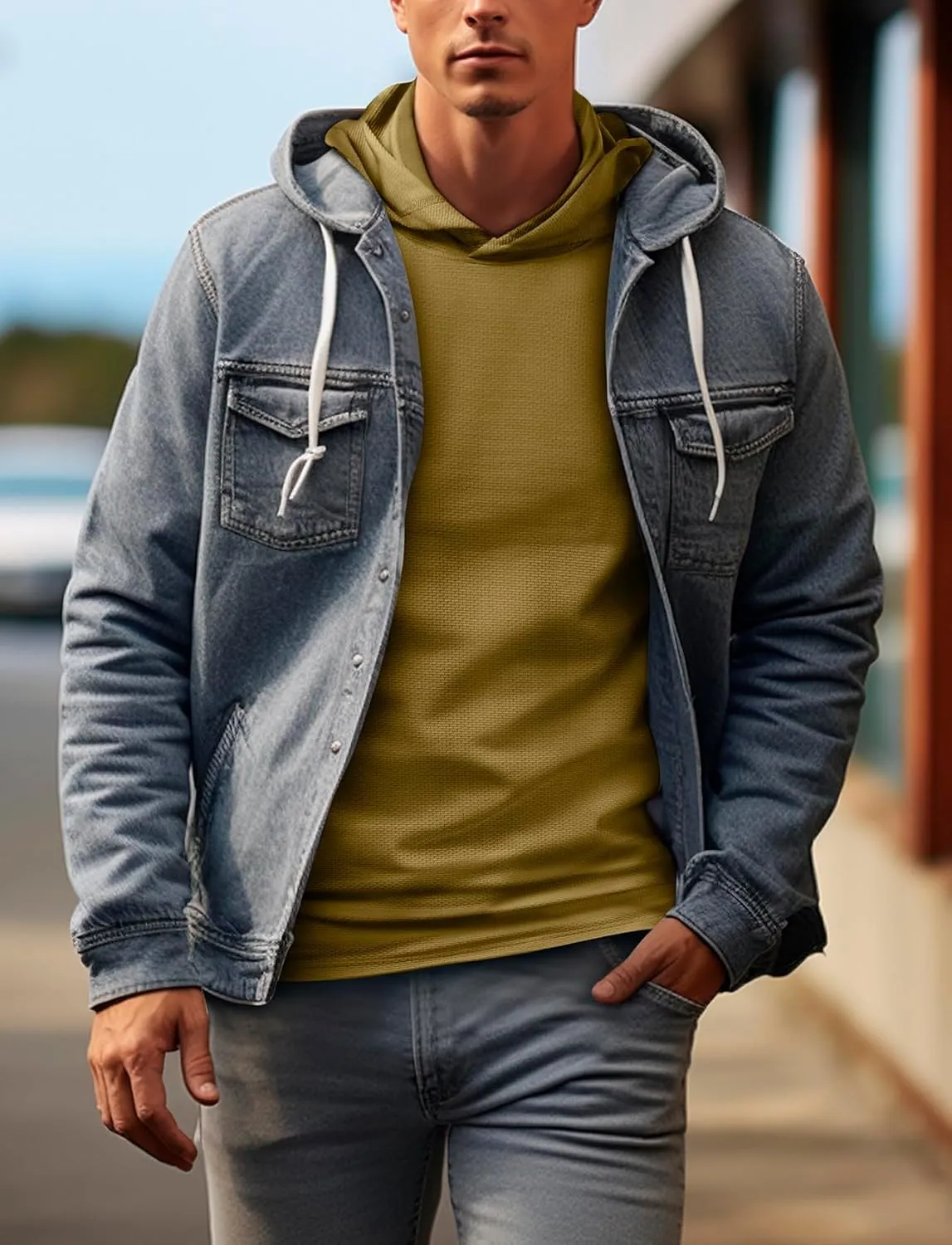 Zengjo Mens Pullover Hoodie Athletic Lightweight Hooded Workout Sweatshirt Moisture Wicking