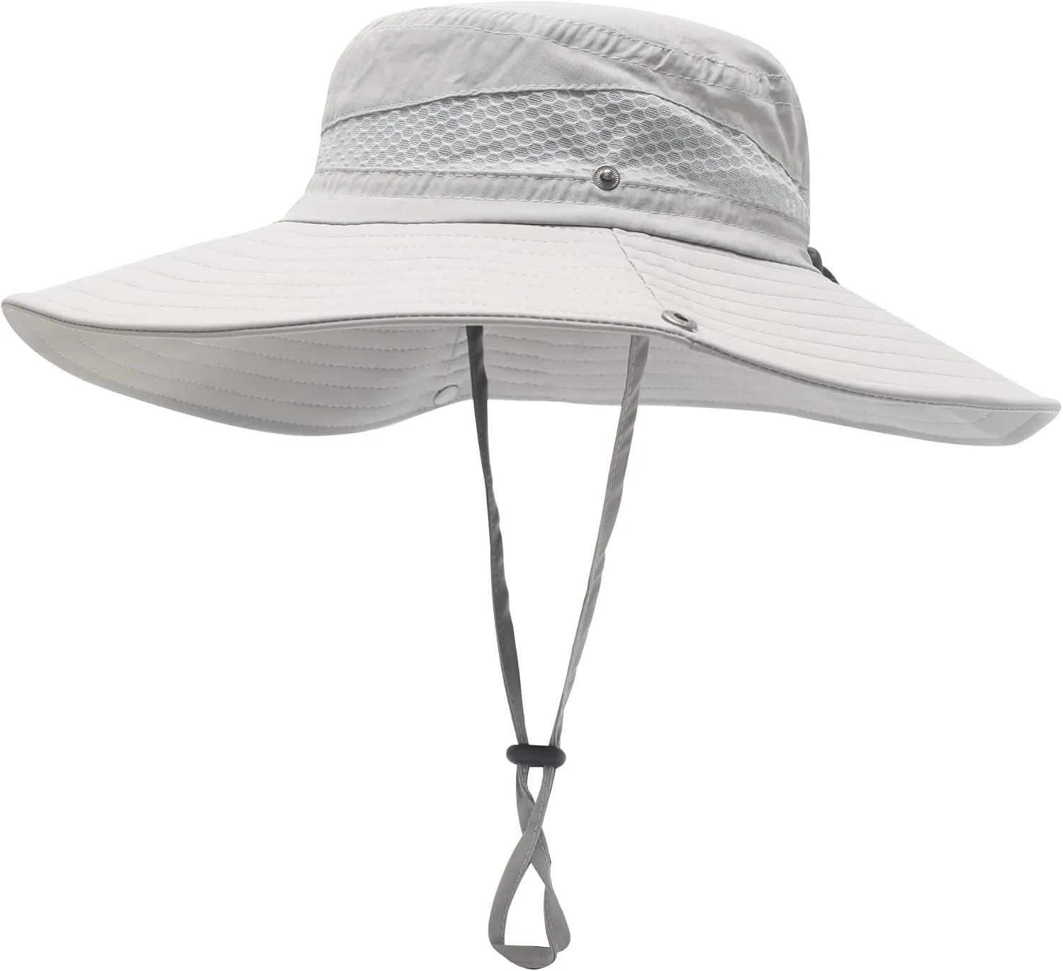 ZLYC Mens Waterproof Camo Sun Hat Wide Brim Packable Outdoor Mesh Fishing Bucket Hats